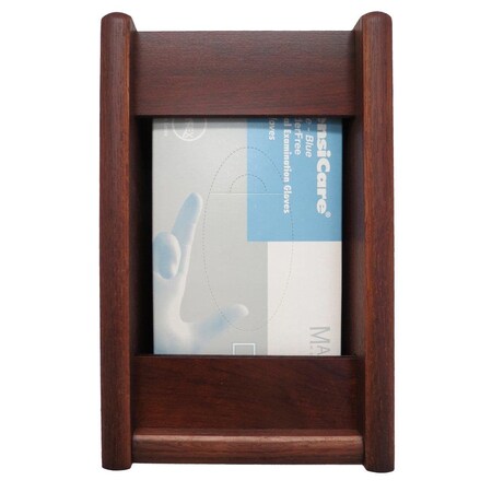 Wooden Mallet 1 Pocket Glove & Tissue Rectangle Box Holder Black & Mahogany GBS11-1BK